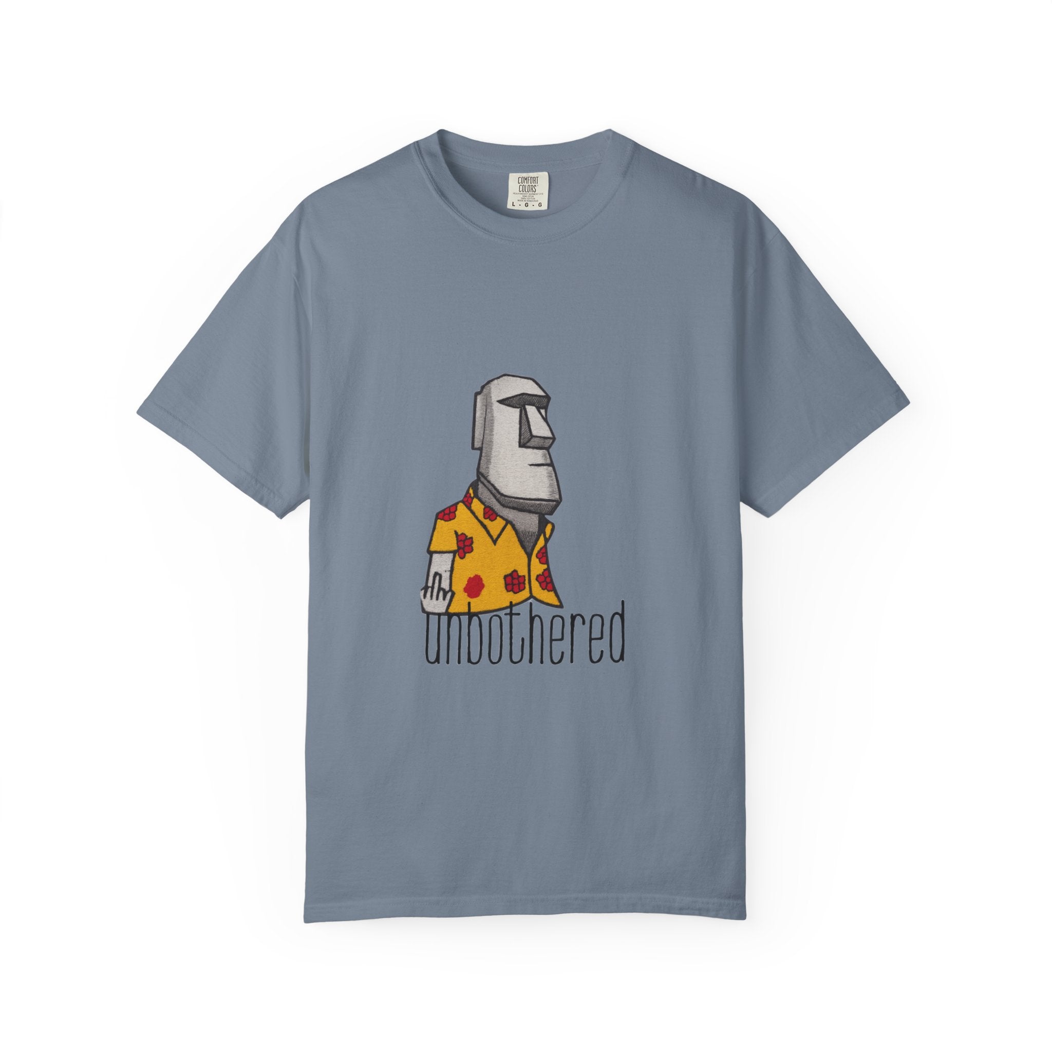 NETRO Unbothered graphic tee with statue illustration streetwear shirt