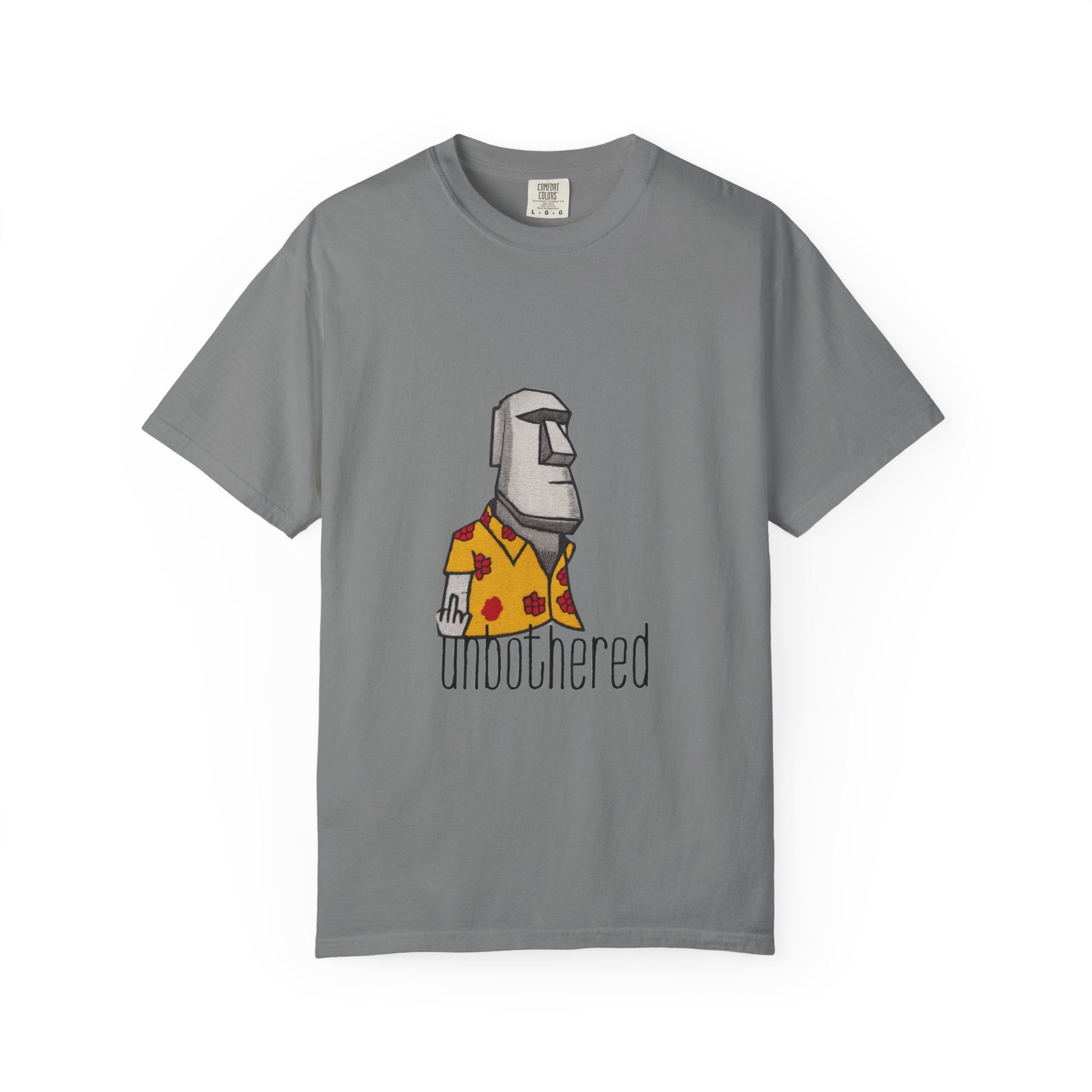 NETRO Unbothered graphic tee with statue illustration streetwear shirt