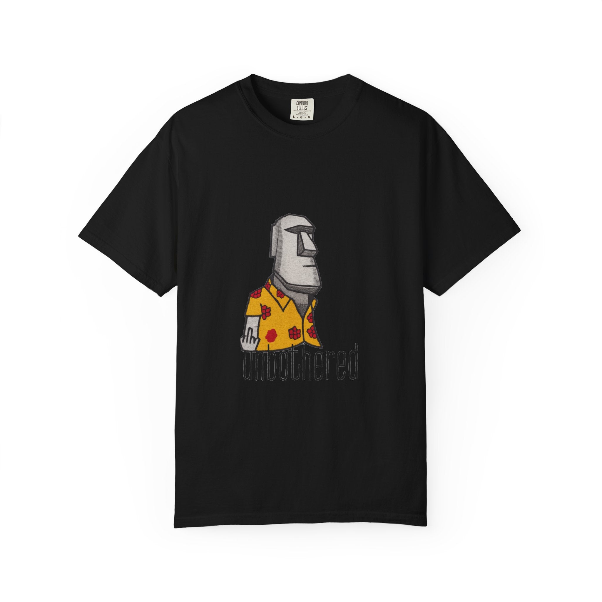 NETRO Unbothered graphic tee with statue illustration streetwear shirt