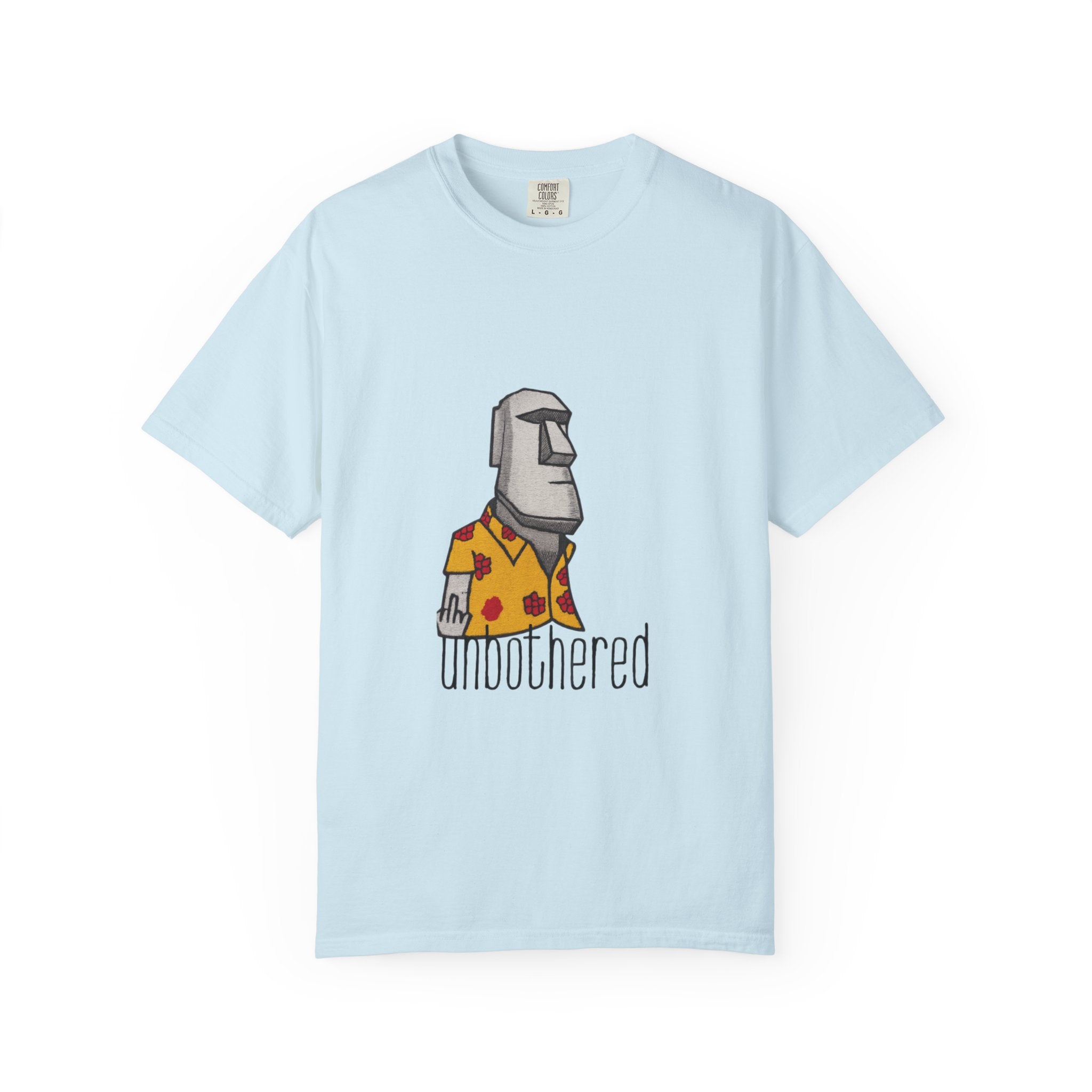 NETRO Unbothered graphic tee with statue illustration streetwear shirt