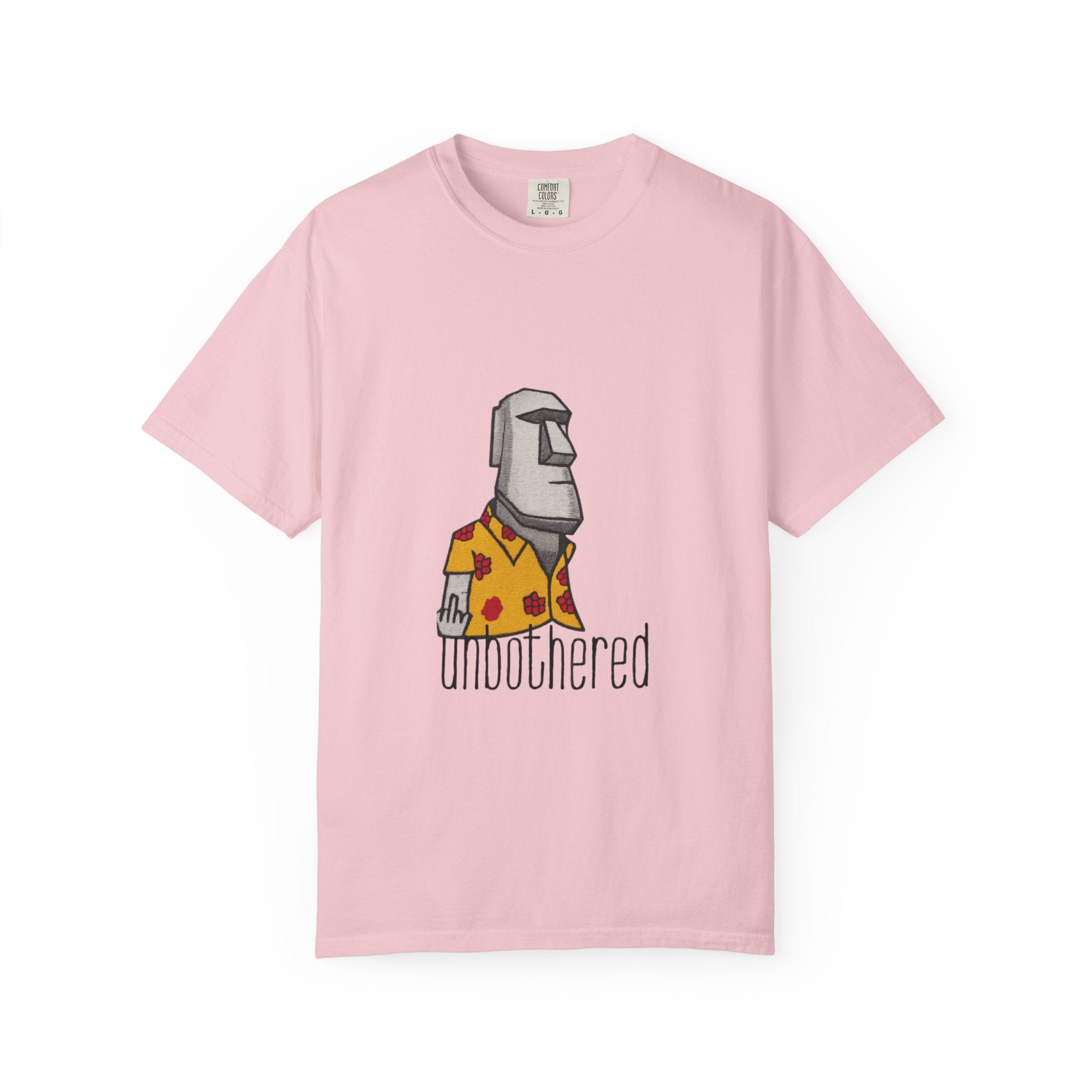 NETRO Unbothered graphic tee with statue illustration streetwear shirt