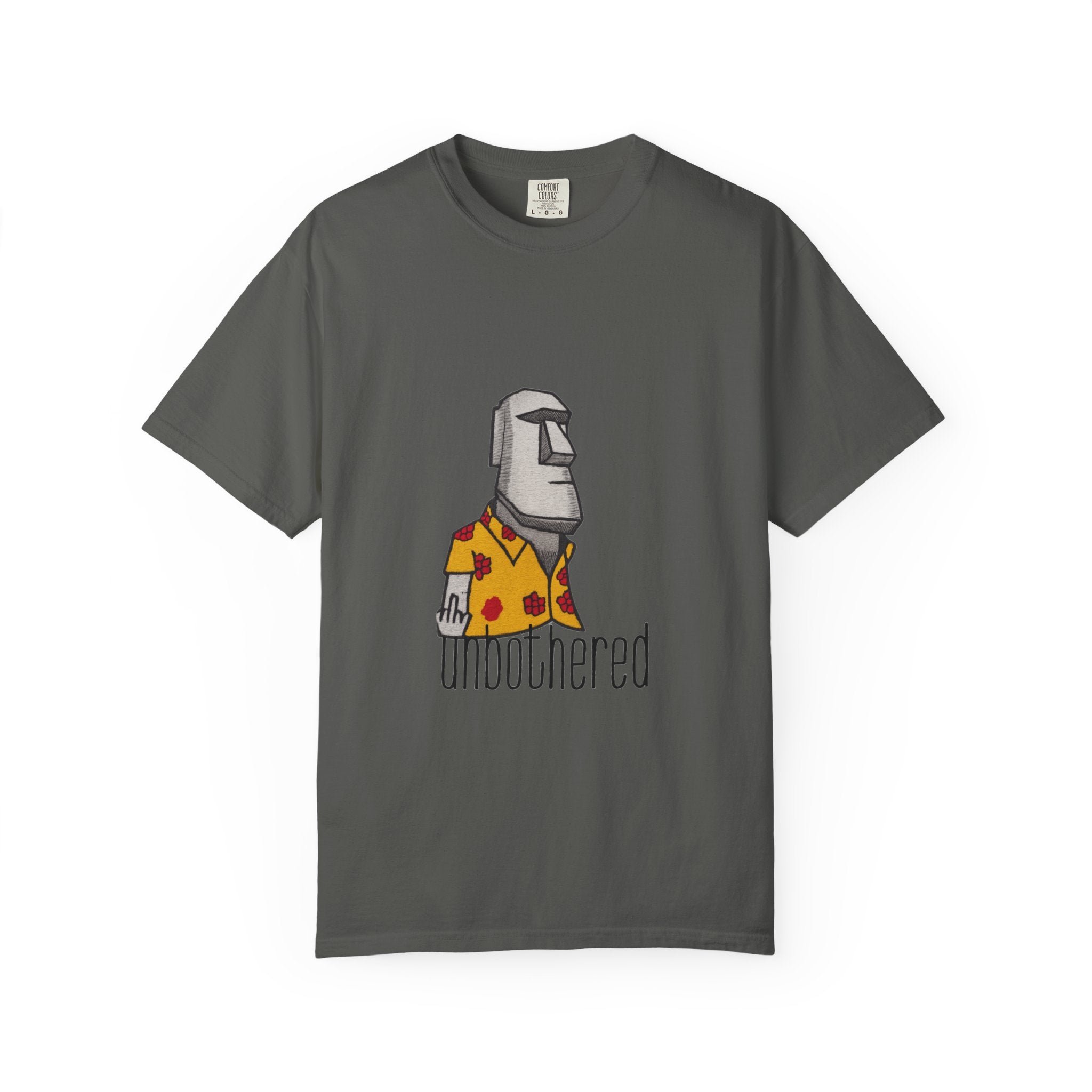 NETRO Unbothered graphic tee with statue illustration streetwear shirt