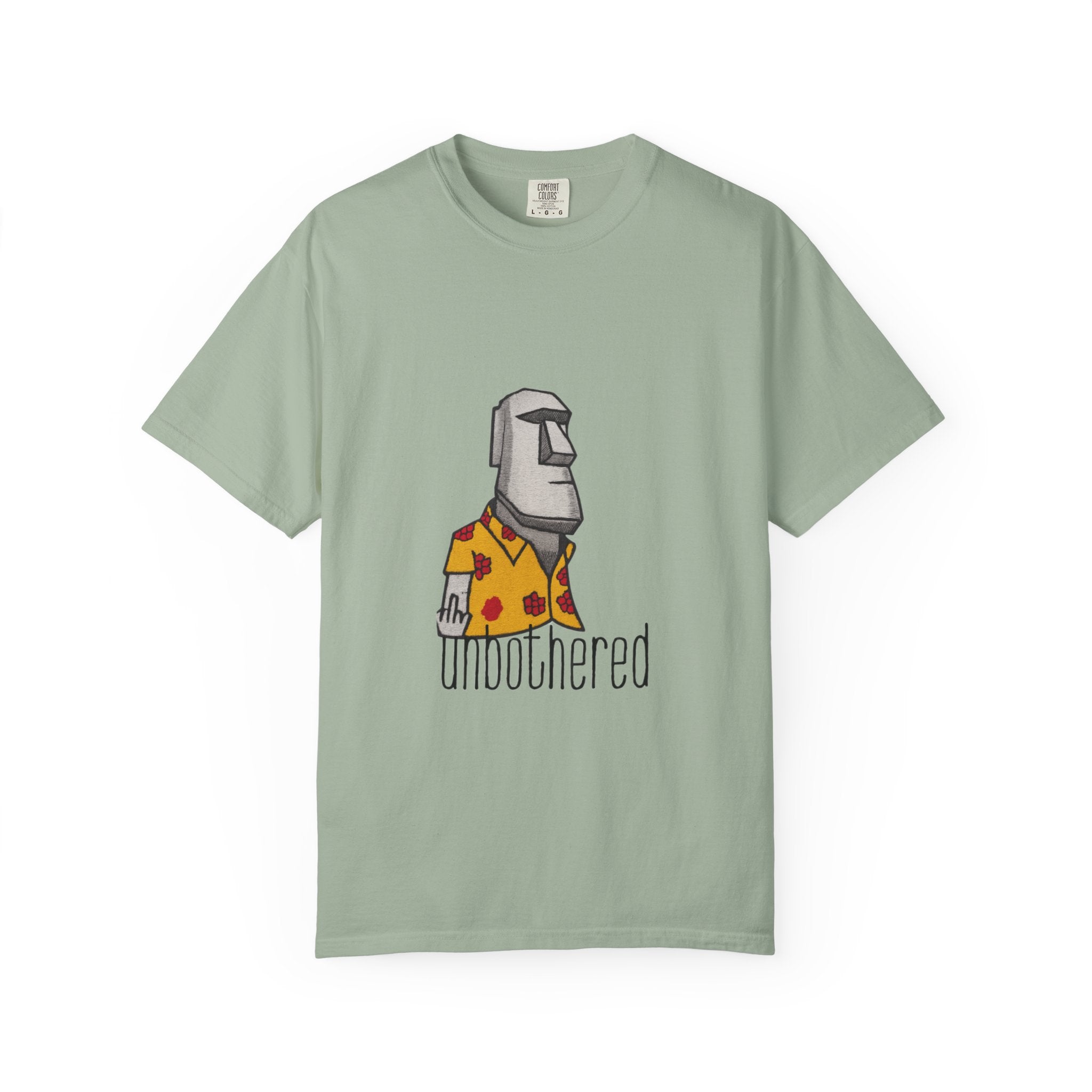 NETRO Unbothered graphic tee with statue illustration streetwear shirt