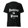 NETRO Nothing To Prove chromatic gothic graphic t-shirt with 3D glitch effect on black cotton
